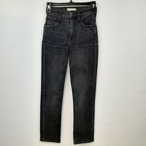 MADEWELL Womens The Perfect Vintage Crop Jean Distressed Black Y2K Size 23